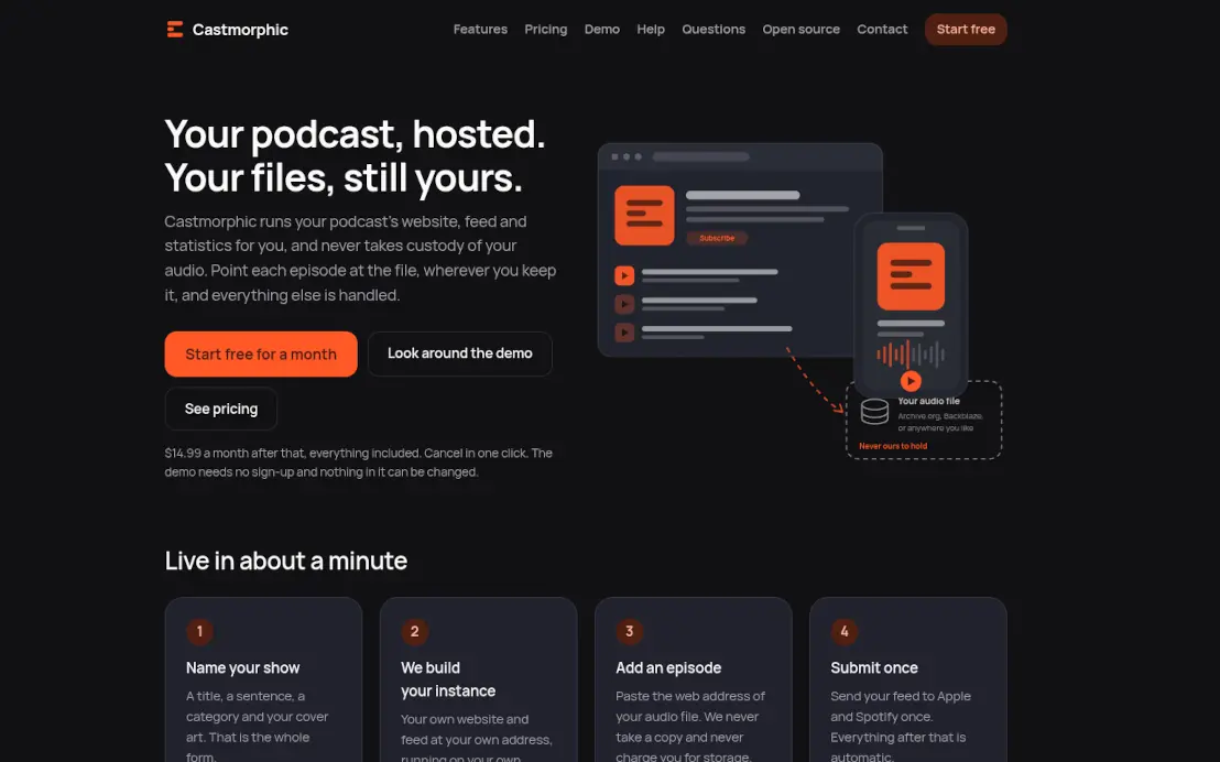 Castmorphic managed podcast hosting