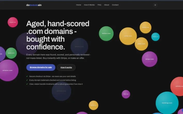 Dommmain — a site built by Sitemorphic